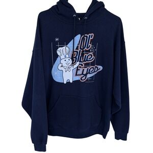 2011 Pillsbury Doughboy Ol' Blue Eyes Graphic Hoodie XL Navy Blue General Mills